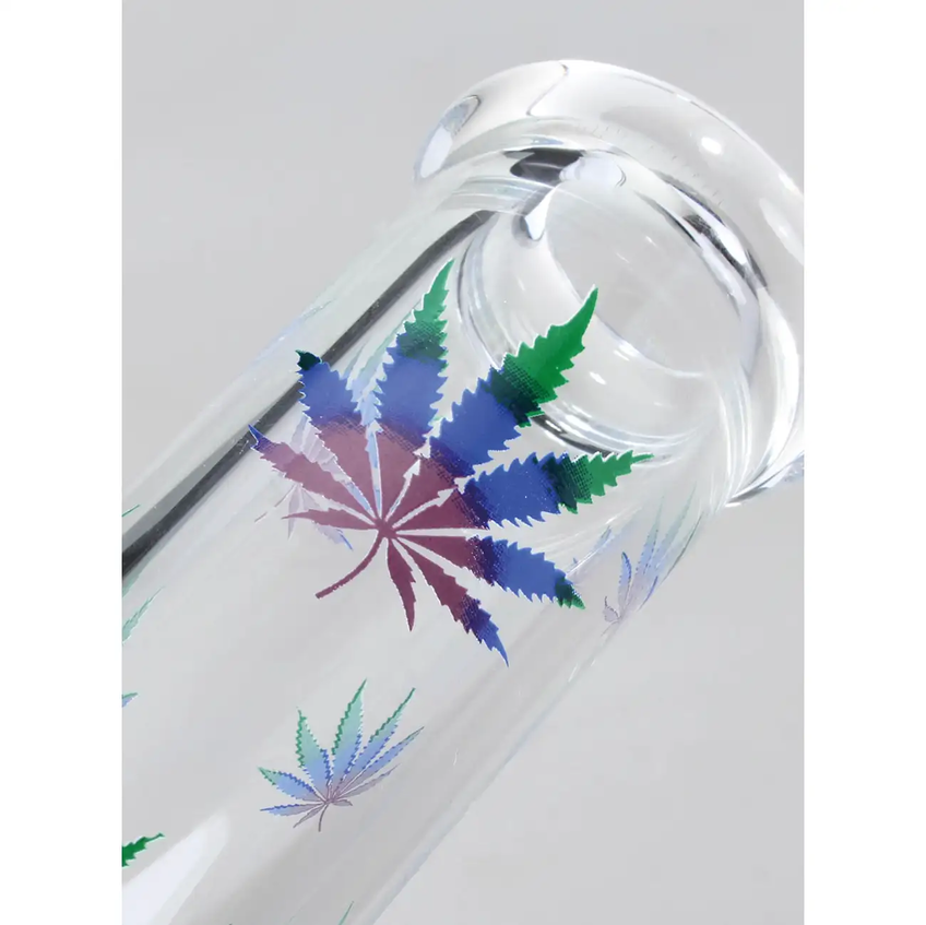 BONG Bent GreenPurple Leaves - Slika 2